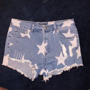Light Blue Star Shorts